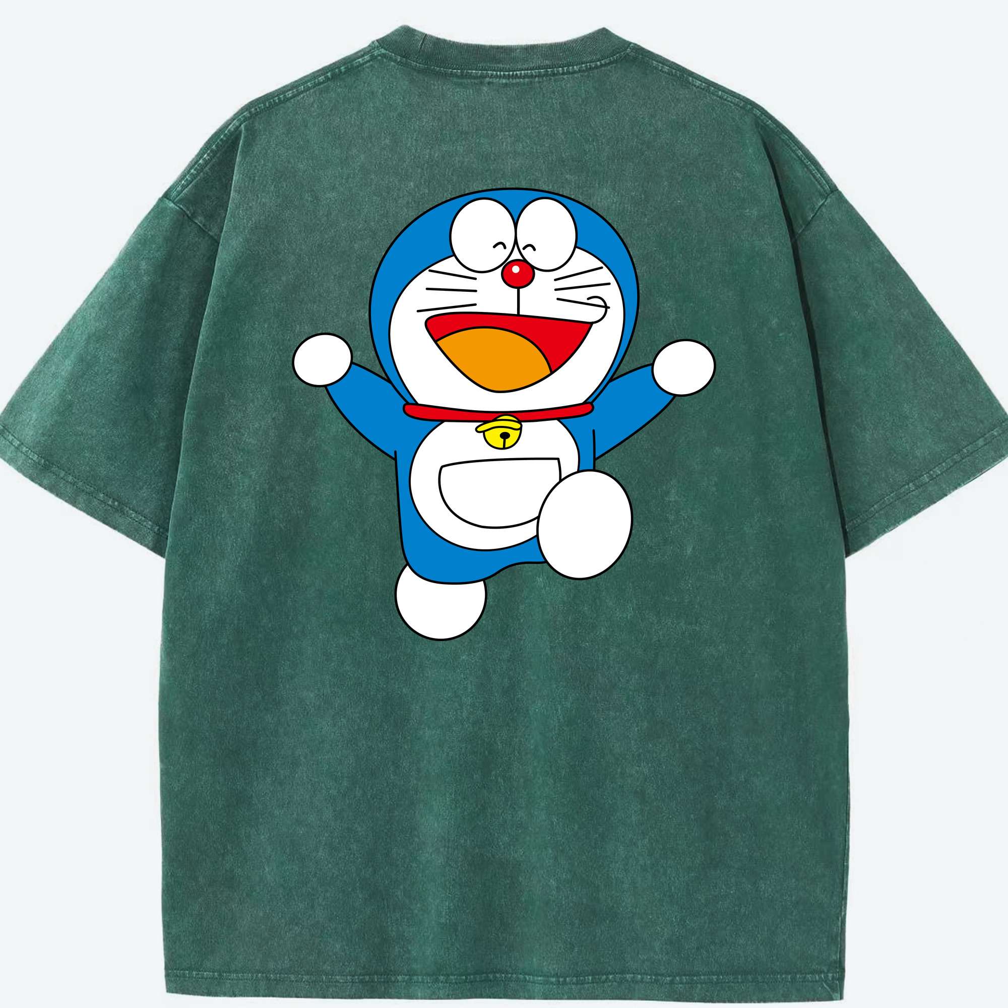（画像用） ドラえもん Doraemon 綿100% ヴィンテージ風 半袖Tシャツ（背面プリント）